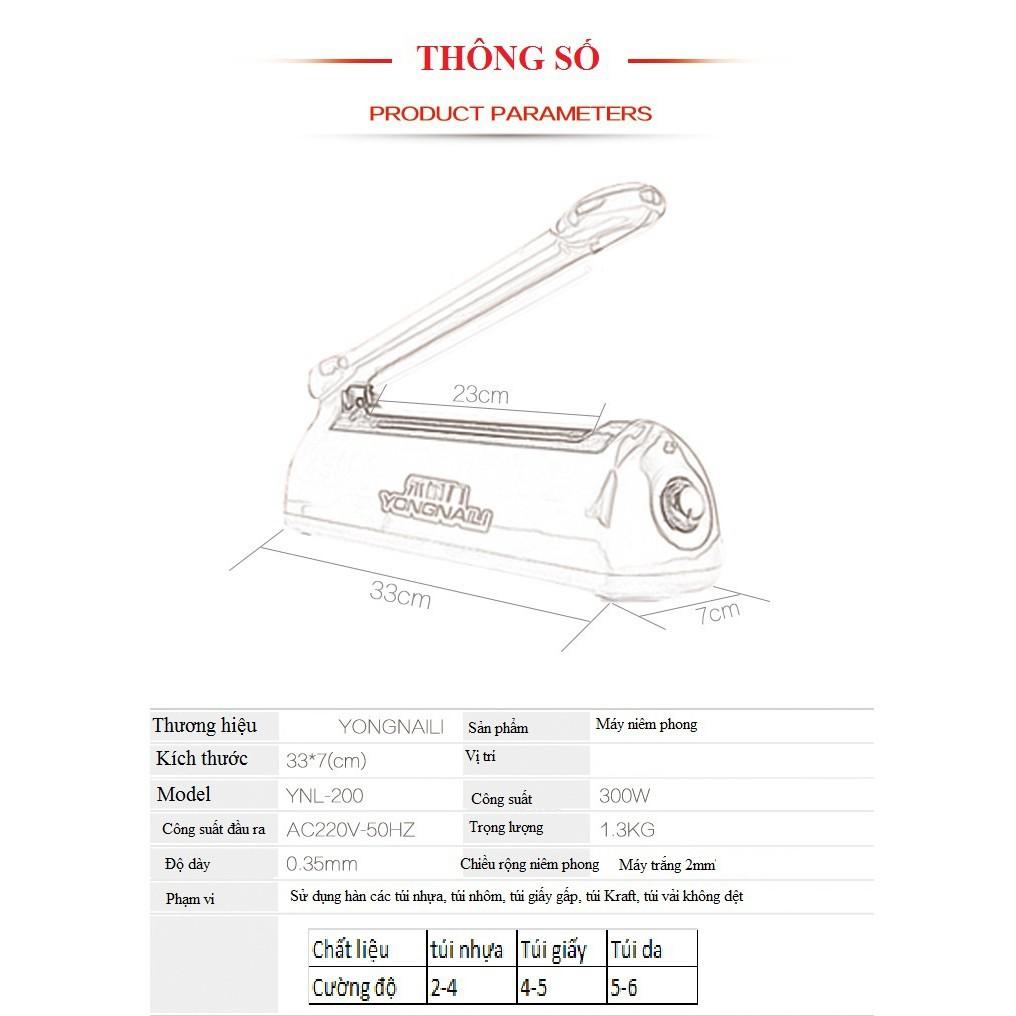 Máy hàn miệng túi, tặng 1 bộ dây hàn nhiệt, băng hàn, máy hàn nhiệt - VUA BAO BÌ