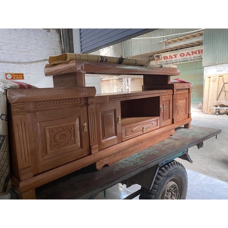Kệ tivi gỗ xoan đào dài 1m6