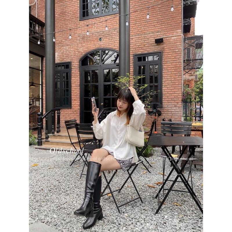 SƠ MI LỤA VIỀN CHỈ ULZZANG