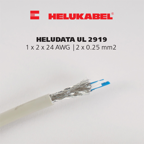 Dây cáp dữ liệu HELUDATA UL 2919 | 1 x 2 x 24 AWG | 2 x 0.25 mm²