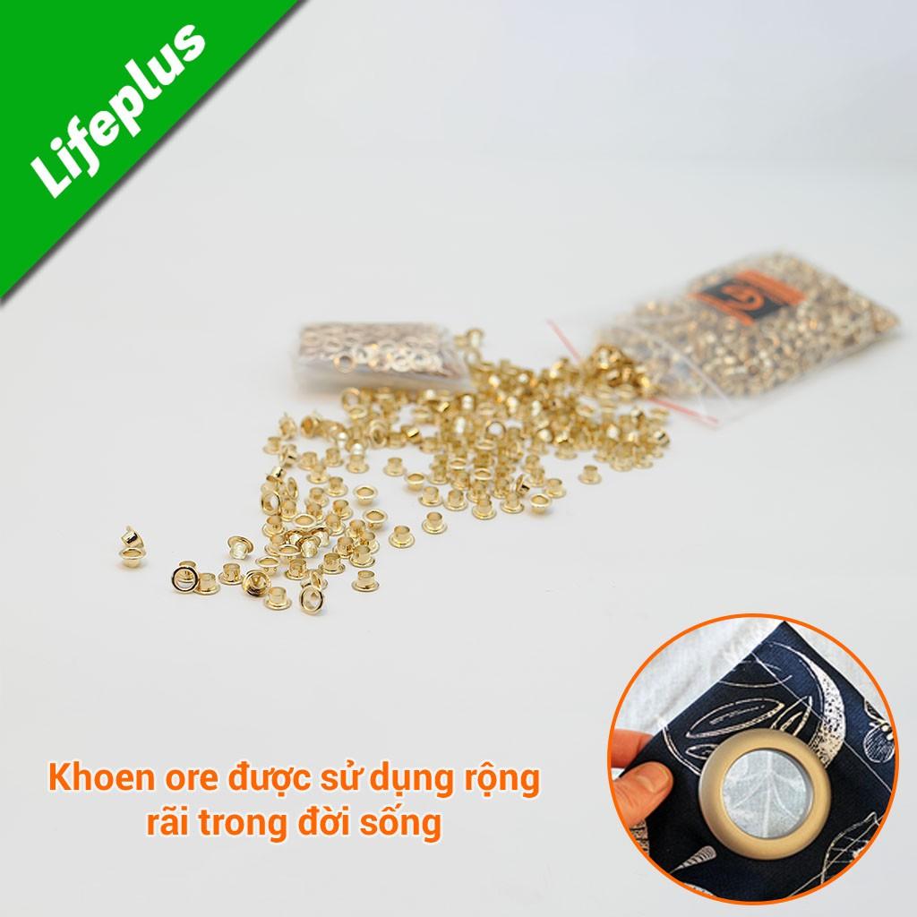 Khoen ore 4mm bằng đồng mạ vàng túi 100
