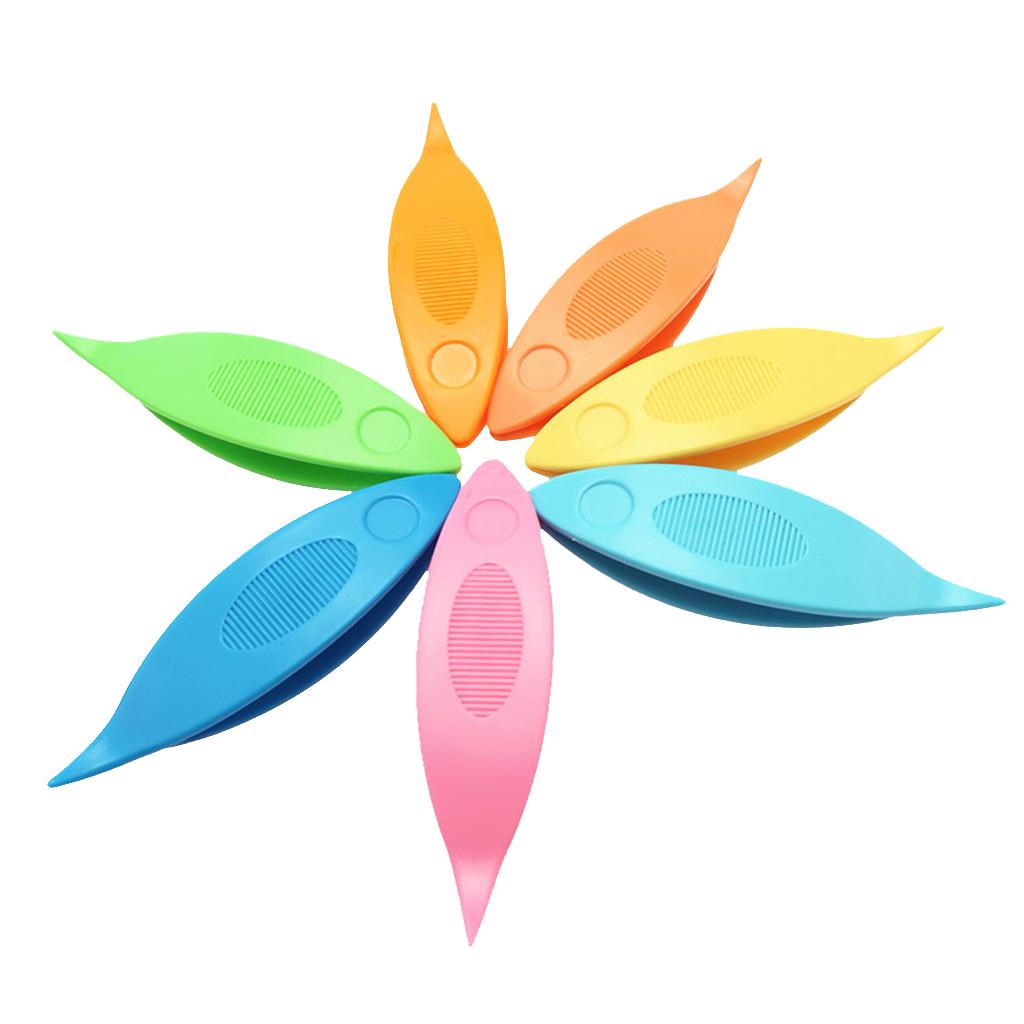 7Pcs Colorful Plastic Tatting Lacemaking Shuttle Tools 6.5 x 2.2cm