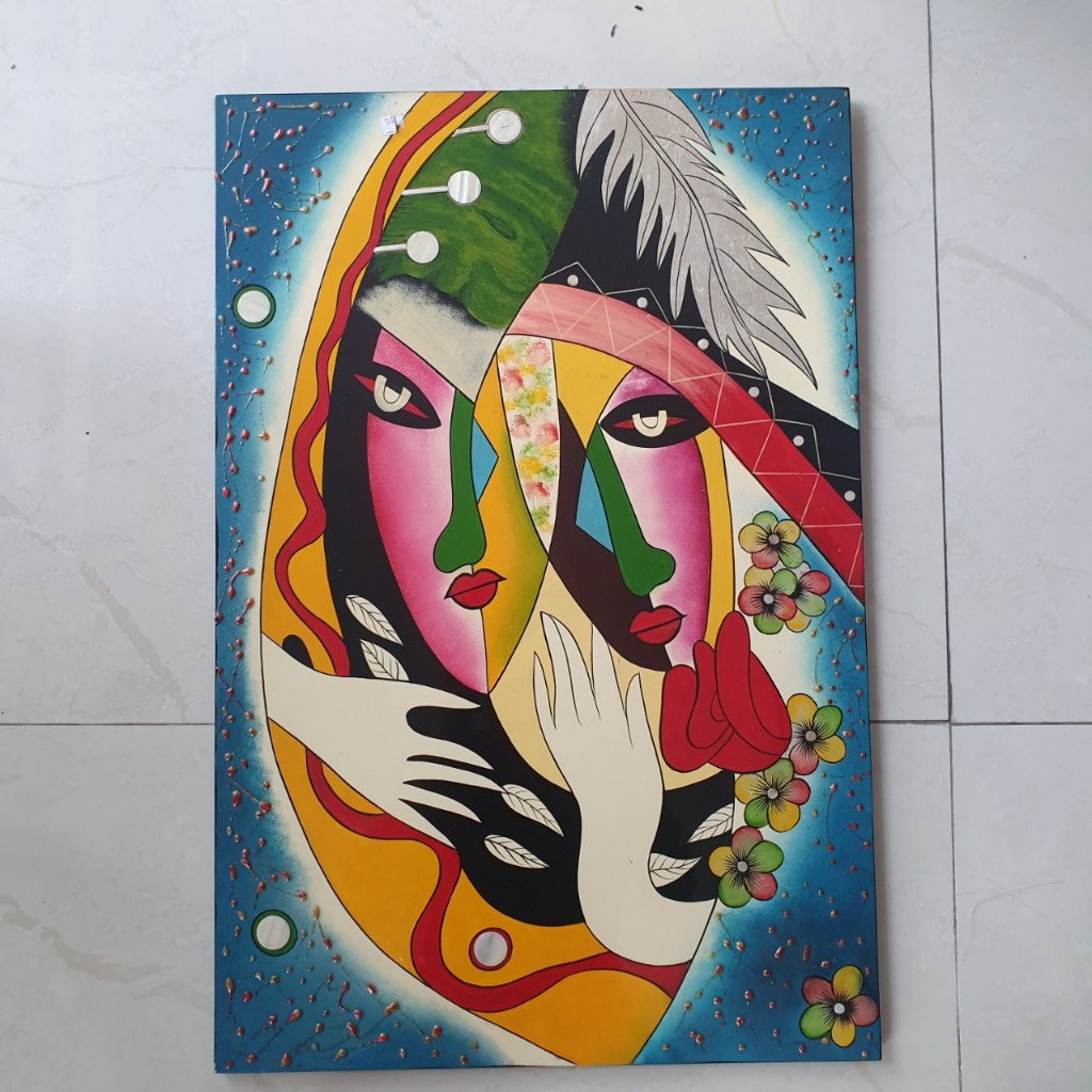 Tranh Picasso Sơn Mài Cao Cấp  chũ nhật Thanh Bình Lê trang trí kệ tủ, văn phòng, nhà cửa, làm quà tặng ý nghĩa
