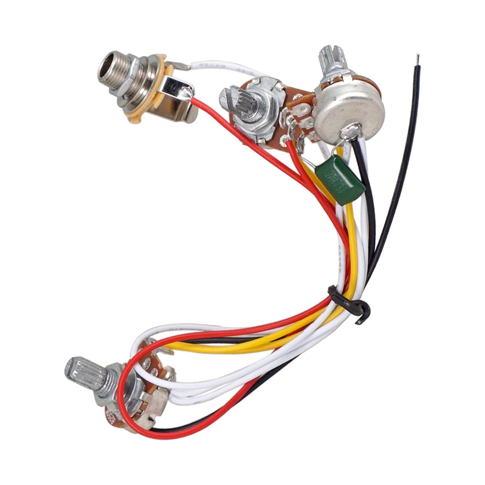 Guitar Potentiometer Bass Parts Guitar Wiring Harness Set for Replaces Accessory