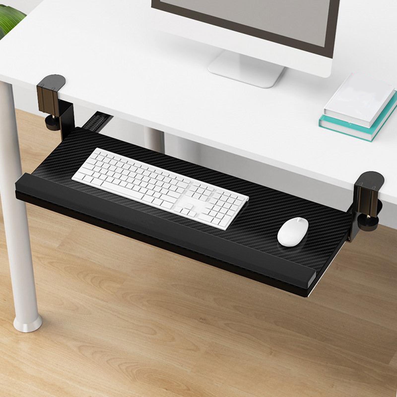 Adjustable Keyboard Tray Under Desk Support for Mouse Computer Desk Typing