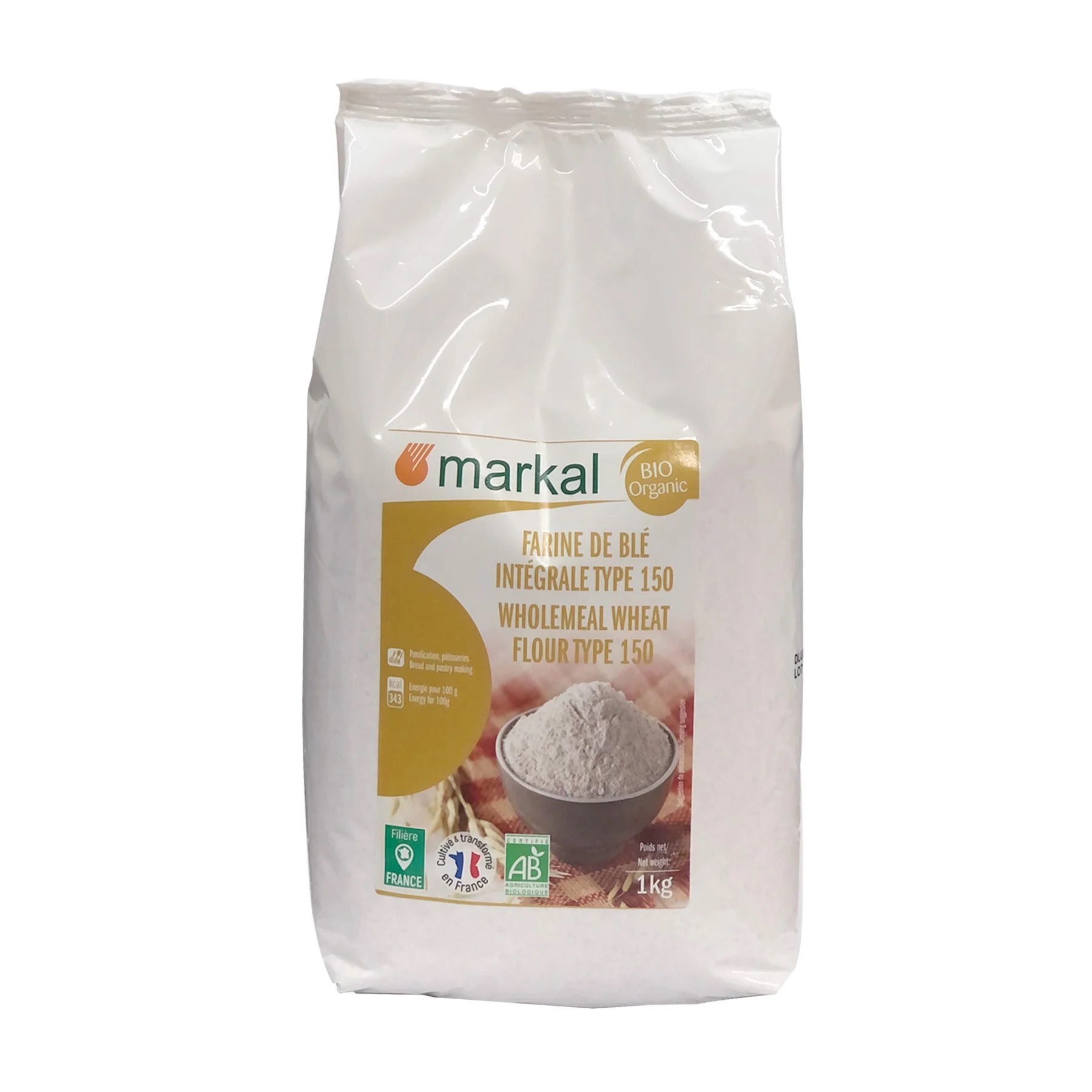 Bột Mì Nguyên Cám Hữu Cơ T150 Markal Organic Whole Wheat Flour 1kg