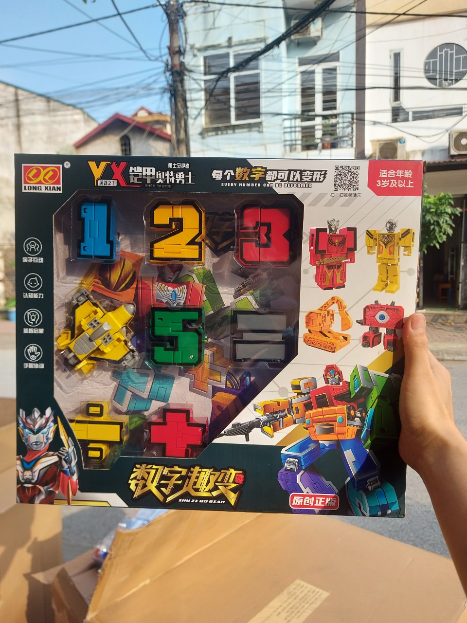 Bộ đồ chơi Hộp chữ số lắp ghép biến hình rô bôt
