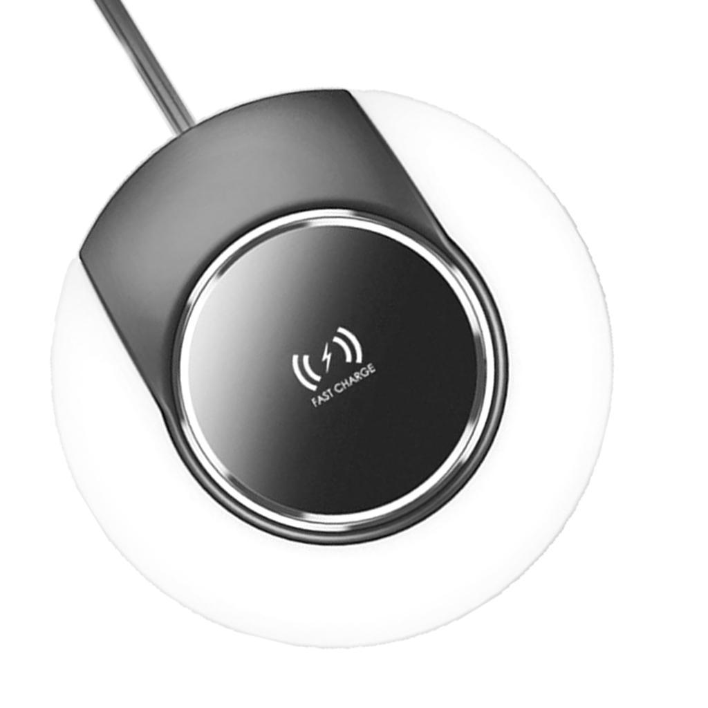 Qi Wireless Charger Charging Dock Pad For Samsung iPhone X S8 Warm Light