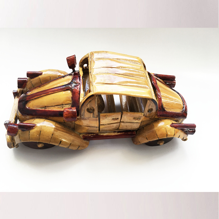 Mô Hình Xe Hơi Citroen Traction Tre Vàng Handmade
