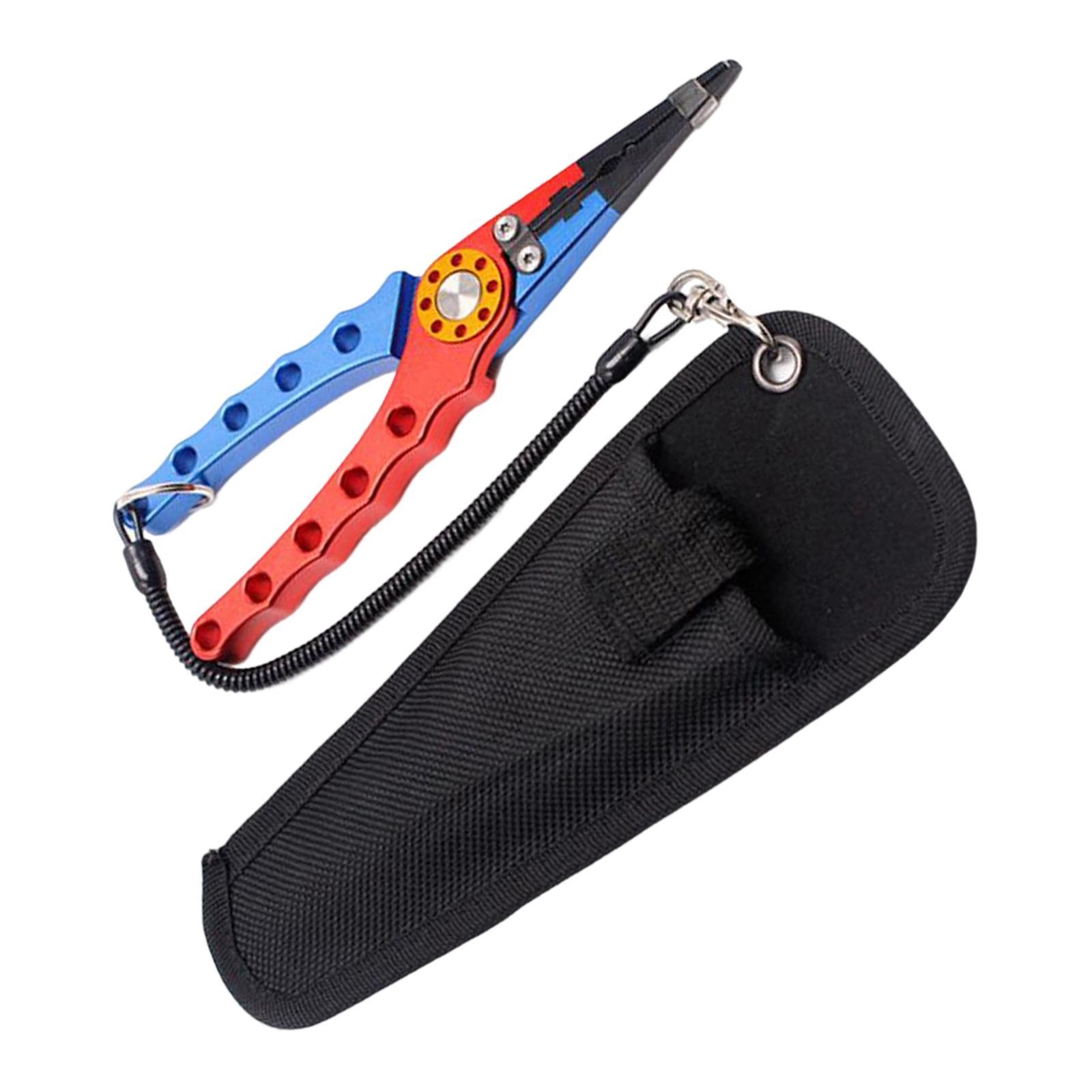 Fishing Pliers Cutter Fish Lip Hook Remover + Lanyard