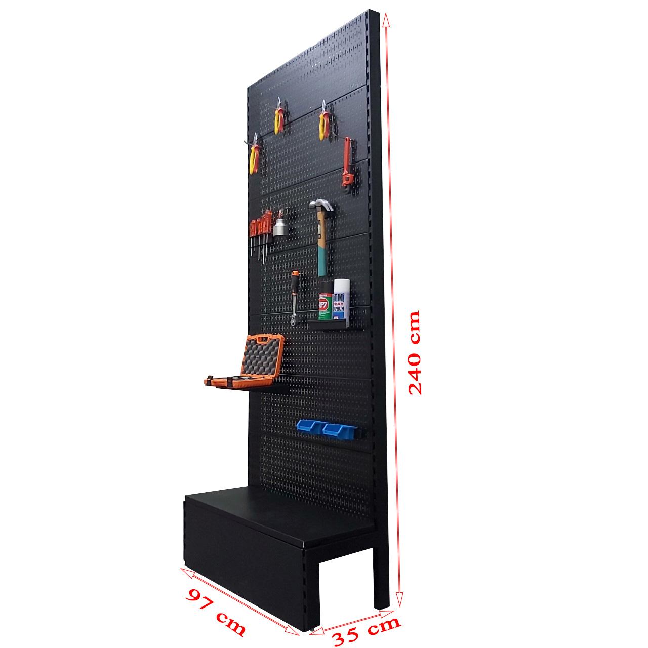 Kệ treo dụng cụ trưng bày chuyên nghiệp màu đen