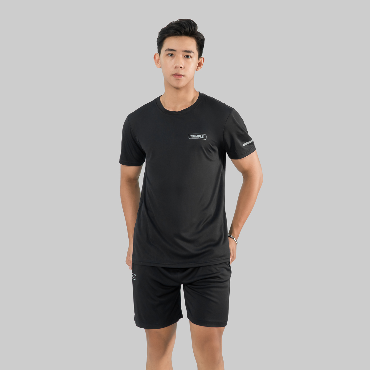 Bộ Quần Áo Thể Thao Nam TSIMPLE tập gym vải thun lạnh thoáng mát thấm hút mồ hôi co giãn chuẩn form MSSBHP1