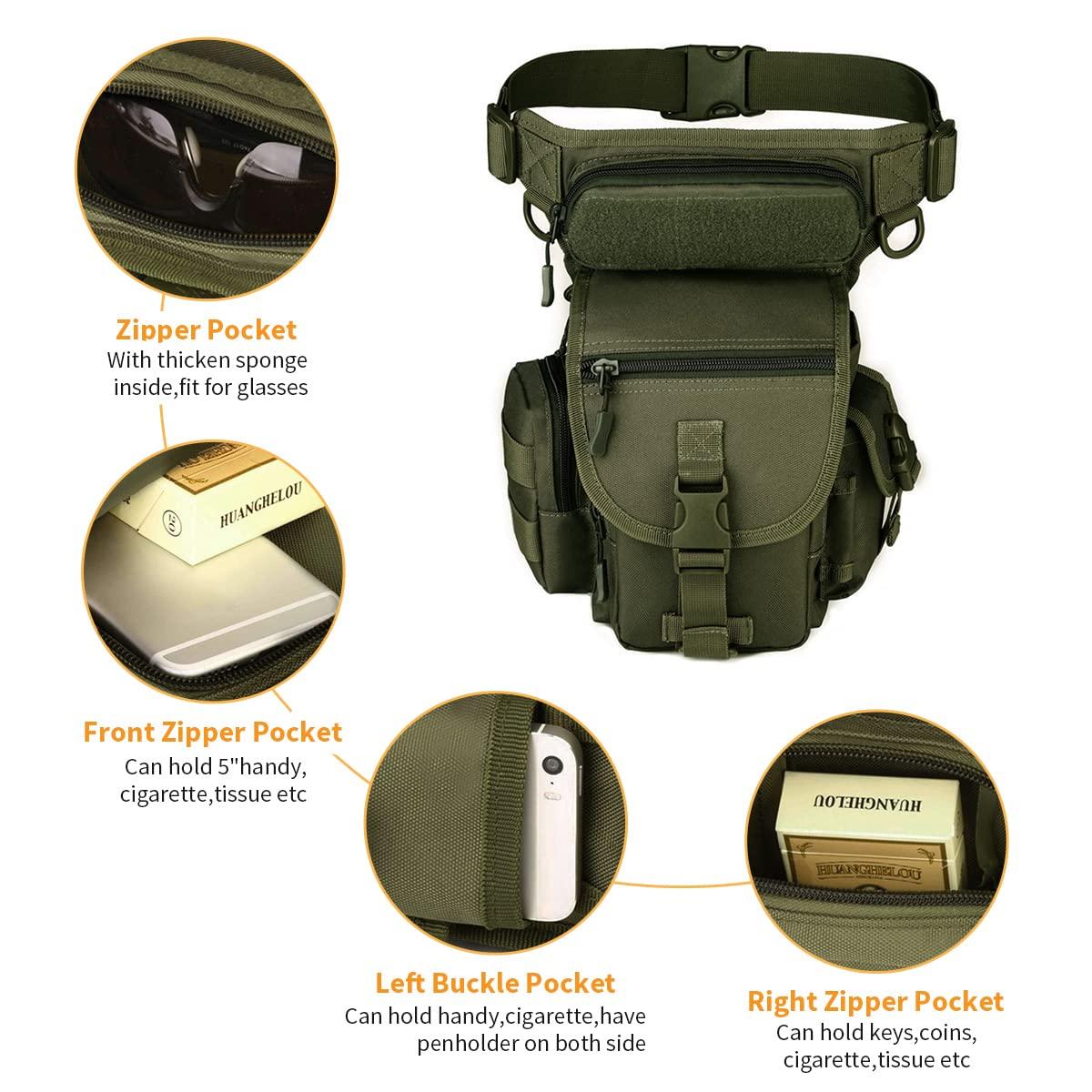 Túi chân chiến thuật túi chân túi túi hông bỏ túi thể thao túi chân túi quân đội túi chân túi chống nước túi công cụ túi công cụ cho chân đàn ông xe máy đi bộ đường dài ngoài trời