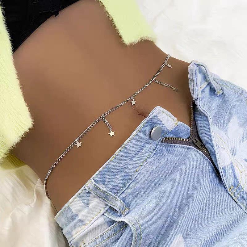 Chain thắt eo phụ kiện trang trí nổi bật vòng eo được sử dụng khi mặc áo croptop, bikini