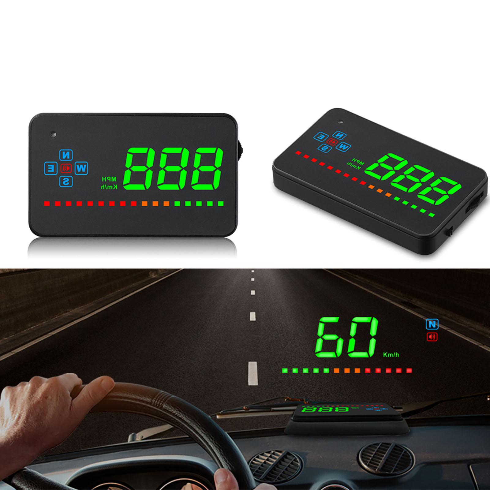 Universal HUD Head Up Display GPS Digital Speedometer with MPH for Cars Odometer Speed