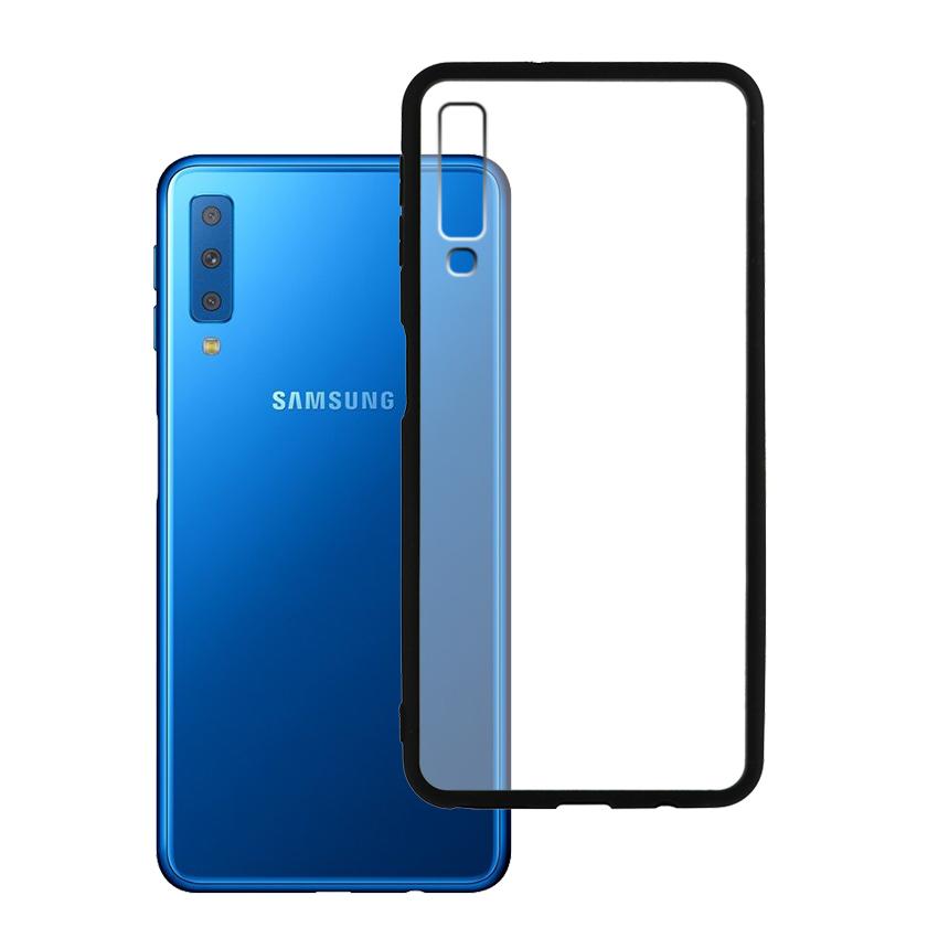 Ốp lưng Samsung Galaxy A7 2018 - Bề mặt nhám chống vân tay, lưng cứng, viền TPU dẻo - 02017 - Hàng Chính Hãng