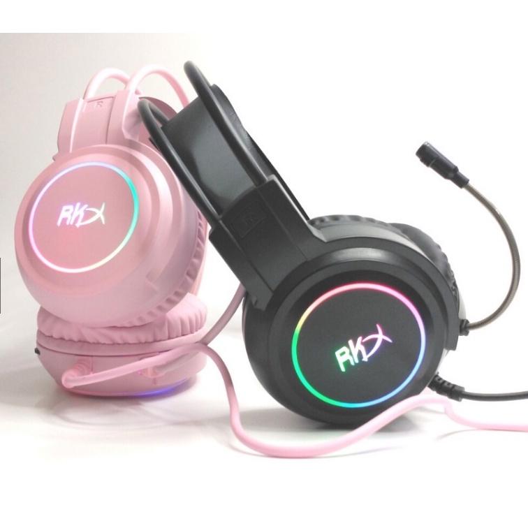 Tai nghe chụp tai RKX 7.1 Gaming Không hộp (Hồng, Đen) New Hàng Chính Hãng - BH 12T