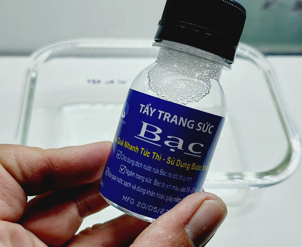 Nước rửa trang sức bạc _ Đ-H dung dịch làm sáng bạc như mới 50ml