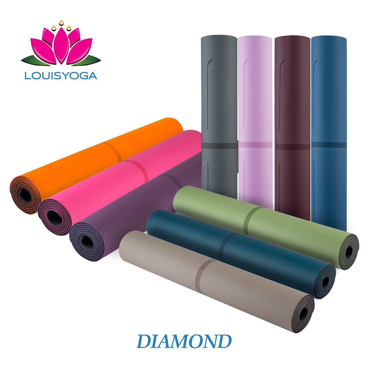 Thảm Tập Yoga cao su thế hệ mới Louis Diamond