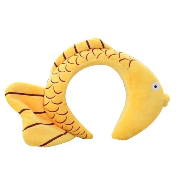 Bờm cài tóc bản rộng siêu đáng yêu chống trượt hỗ trợ rửa mặt dễ phối đồ dành cho nữ hình con cá