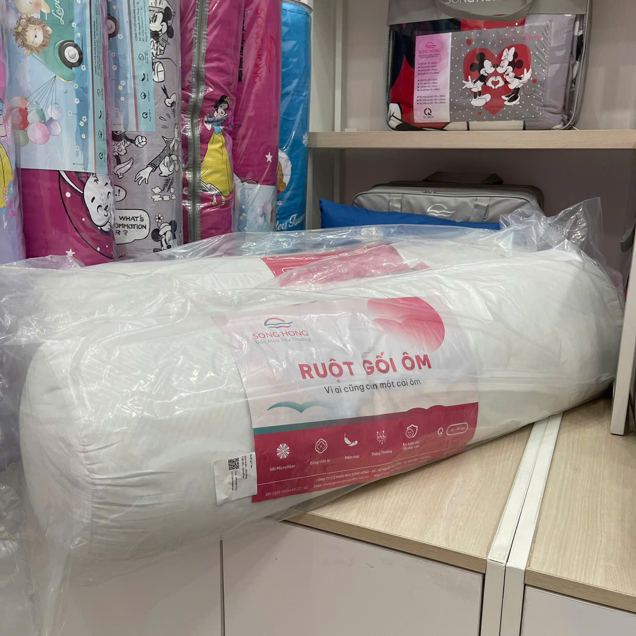 Ruột gối ôm Sông Hồng 38x100cm- Hàng chính hãng