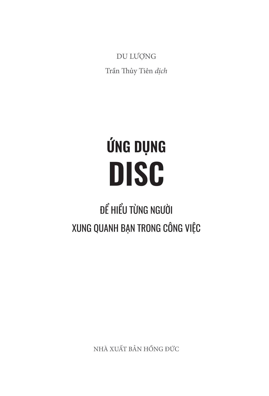 Ứng Dụng Disc Để Hiểu Từng Người Xung Quanh Bạn - Trong Công Việc