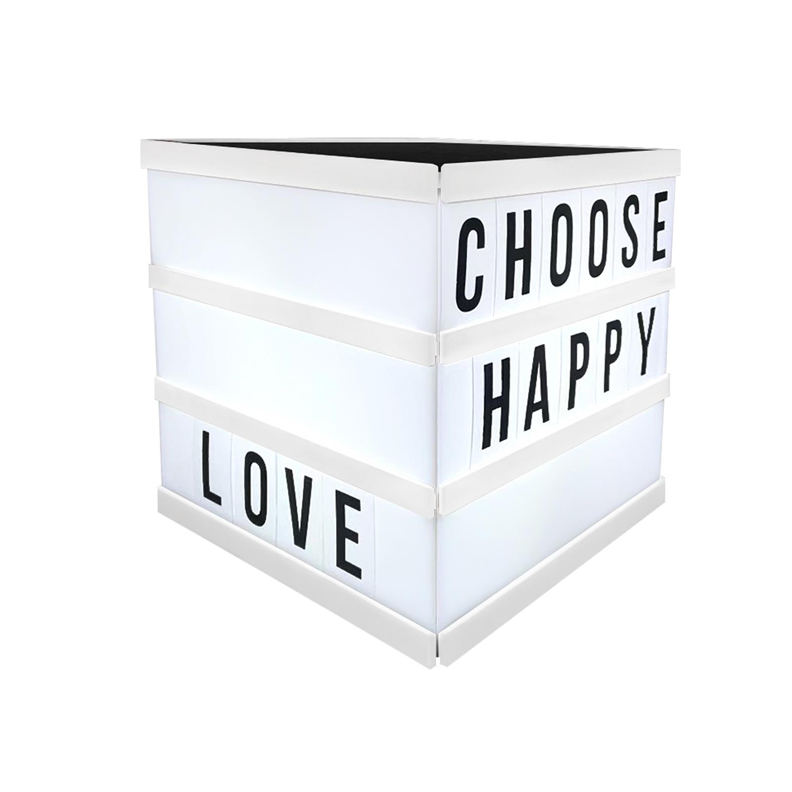 Hộp đèn rạp chiếu phim với các chữ cái Đèn LED trắng sáng Kiểu dáng để bàn, quà tặng cho trẻ em