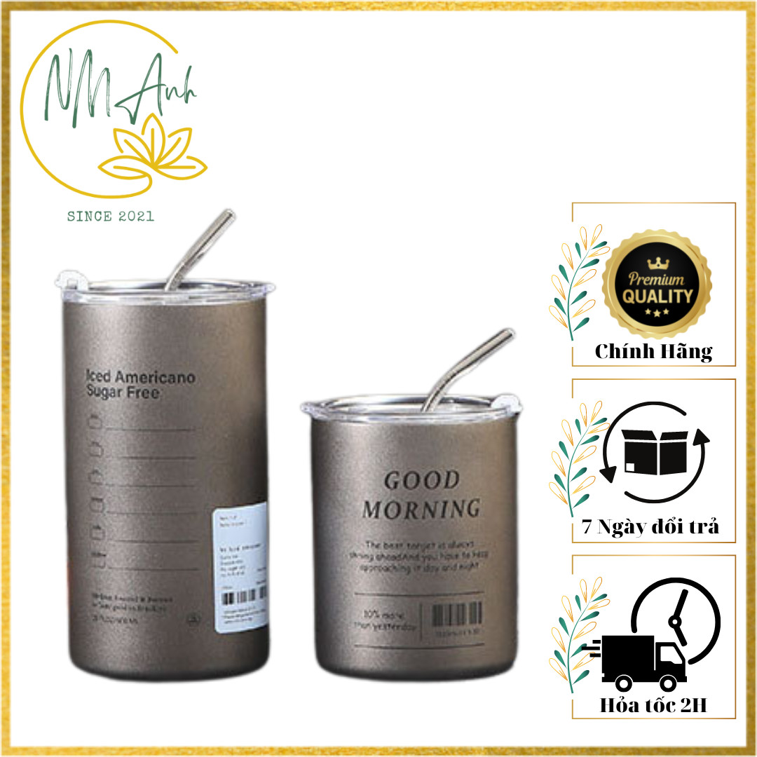 Bình Giữ Nhiệt - Hàng loại 1 - Chất liệu Inox 304 Có Tặng Kèm Ống Hút Dung Tích Từ 300ML Đến 600Ml Phong Cách Hiện Đại