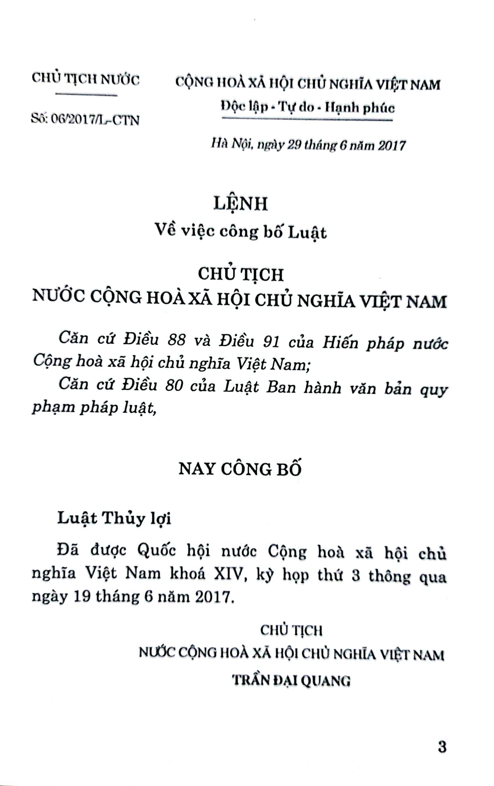 Luật Thủy lợi