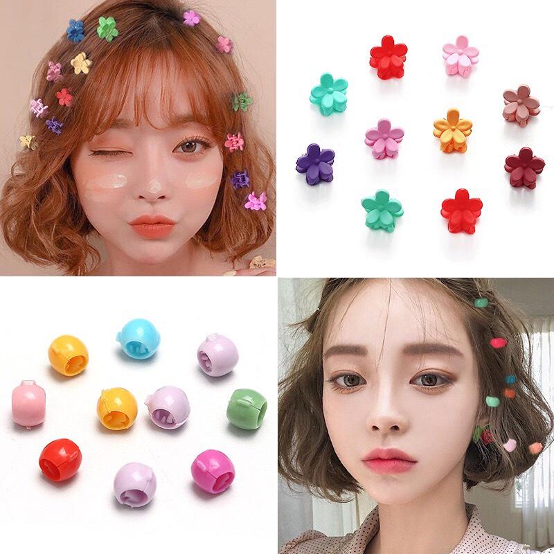 SET 14 - KẸP MINI HOA NHÍ HOẶC TRÒN MIX MÀU ĐÁNG YÊU CHO BÉ - NUNAM SHOP