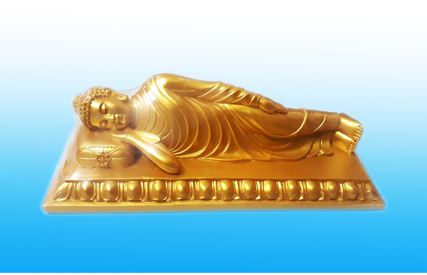 Tượng Phật Thích Ca Nhập Niết Bàn dài 28 cm