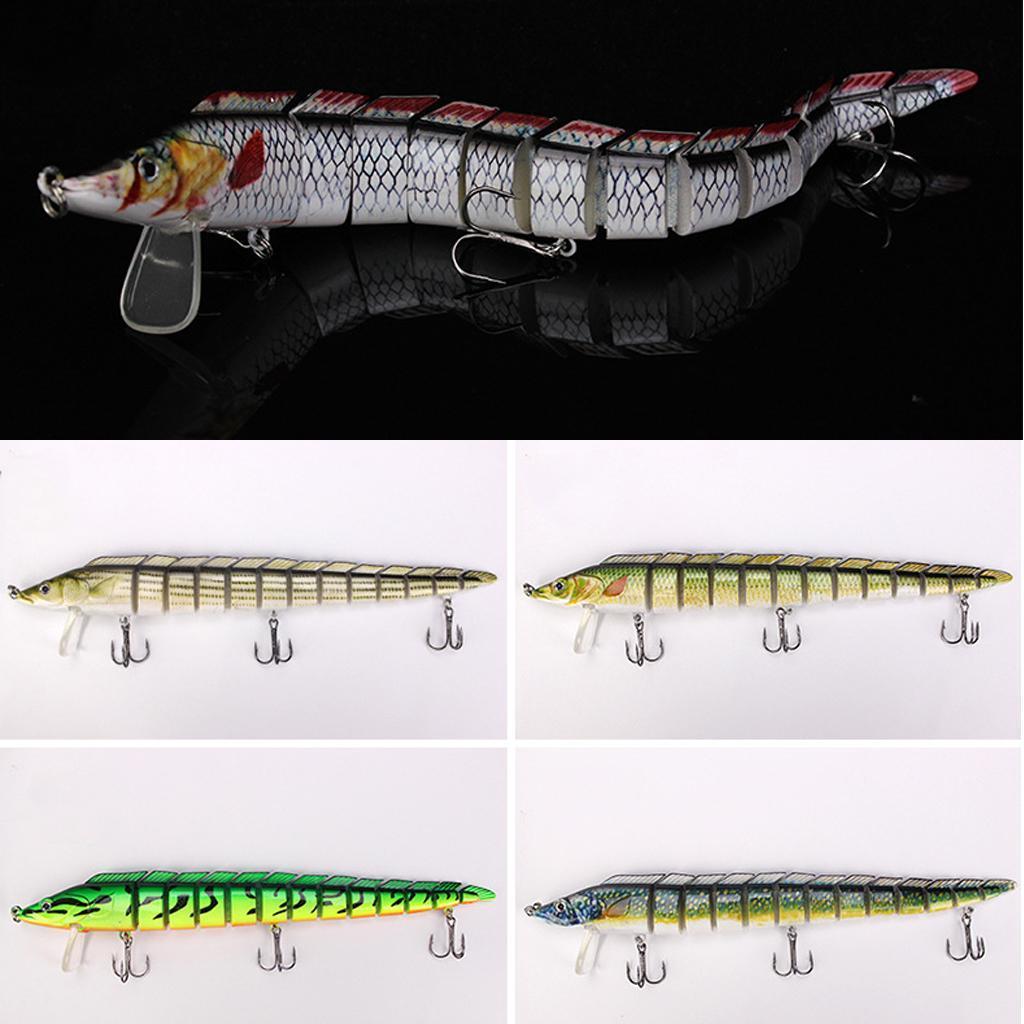 Fishing Bass Lures Multi Jointed Life-like Trout Swimbait Hard Crankbaits