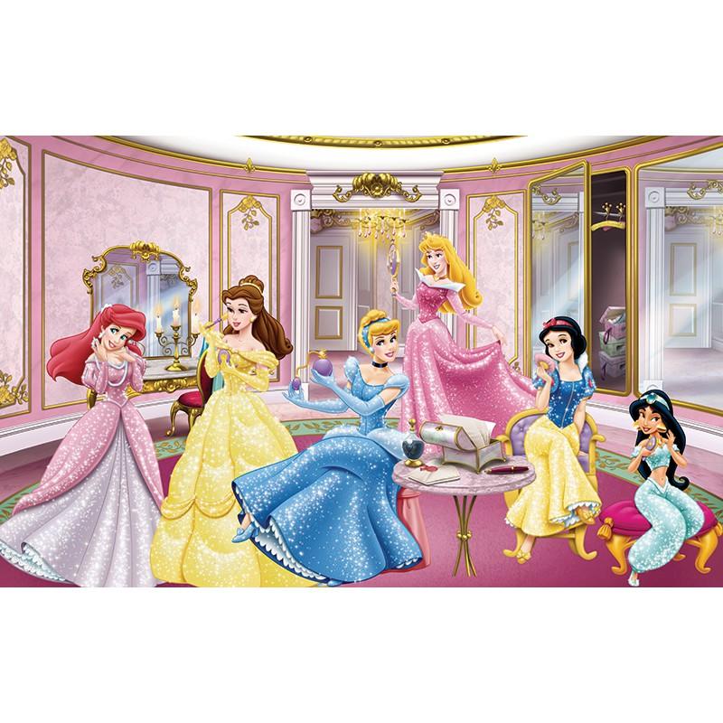 Tranh công chúa HD Disney trang trí phòng bé gái H20171206143327506-tc6 tự chọn mẫu 80 x 50 cm kim sa