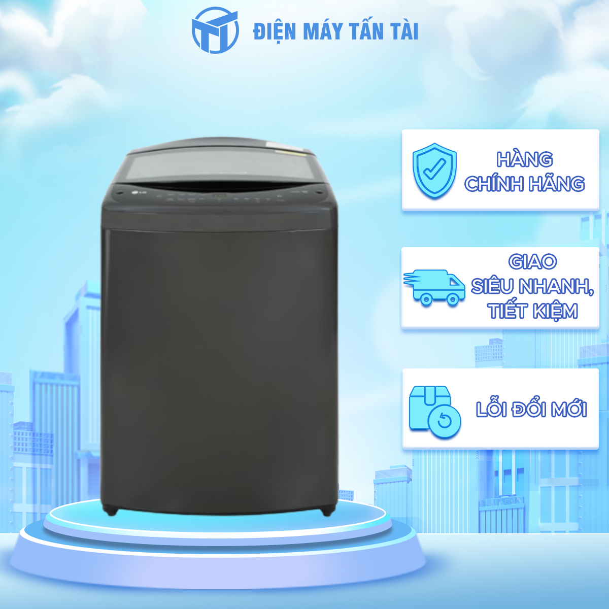 Máy Giặt LG TV2519DV7B INVERTER 19KG - Hàng Chính Hãng (CHỈ GIAO HCM)