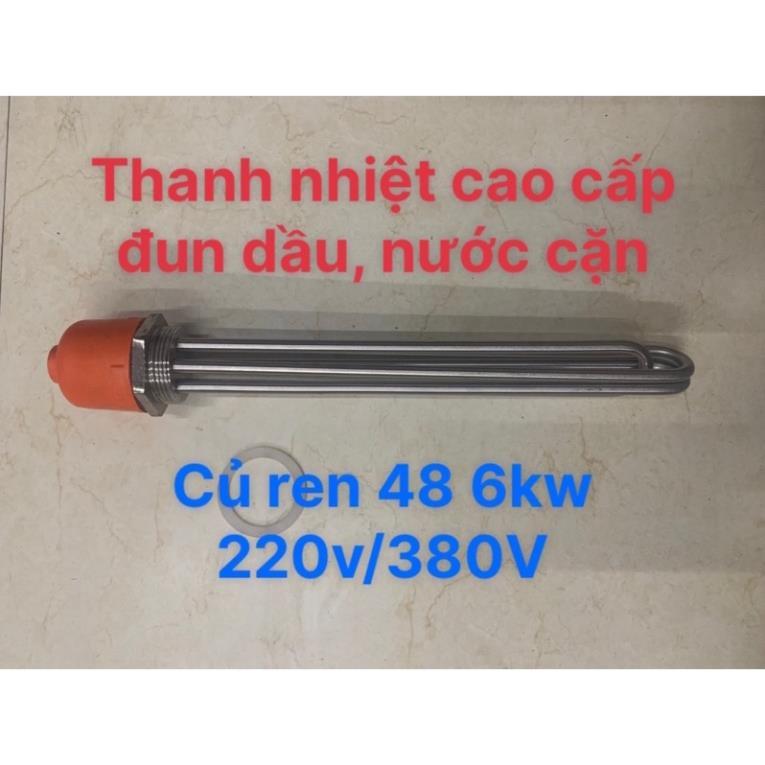 Thanh nhiệt củ ren hàng cao cấp đun dầu, nước nhiều cặn, vôi, tạp chất cụm ren