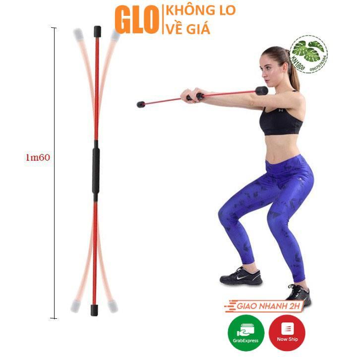 Dụng Cụ Fitness Tập Thể Dục, Thanh Rung FLEX BAR Đàn Hồi Tập Gym Đa Năng Làm Gọn Cơ Thể Săn Chắc