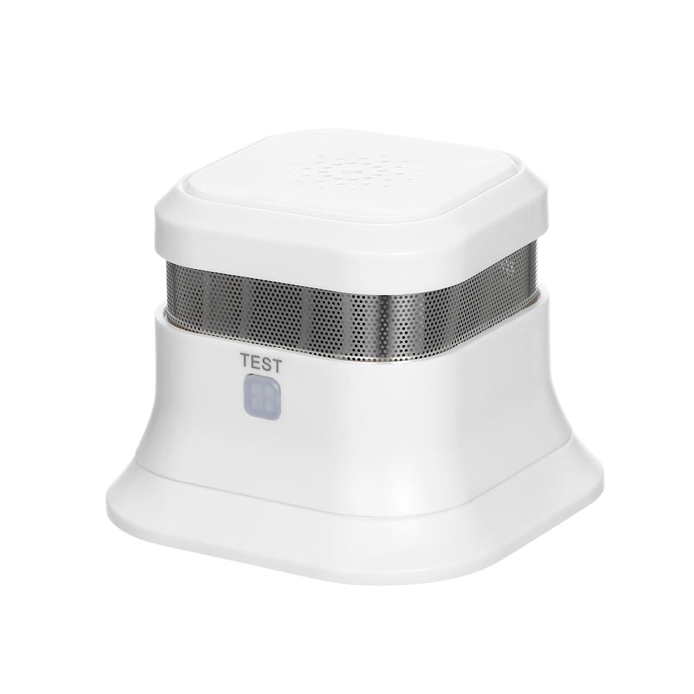 Thiết bị báo động cháy cảm biến với đèn LED đỏ, không nối dây điện