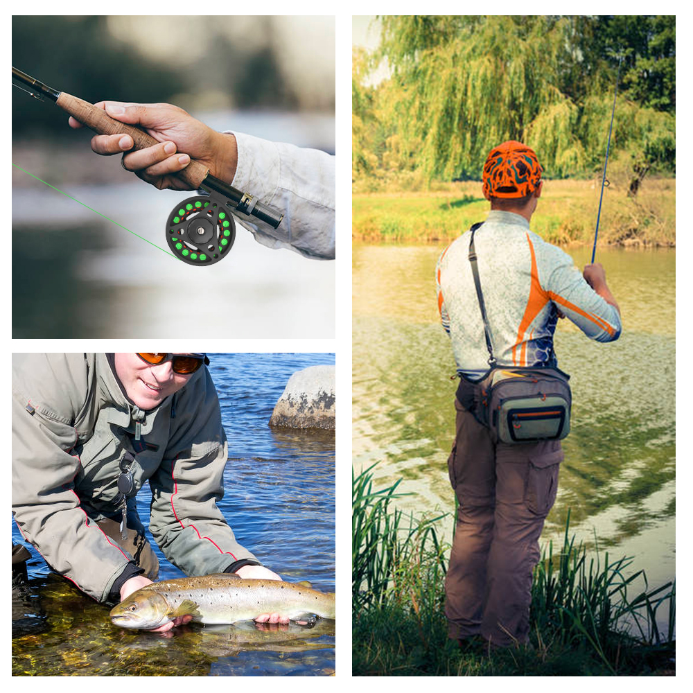 Máy Quay Câu Fly 2+ 1BB Trọng Lượng Nhẹ Được Gia Công CNC Bằng Hợp Kim Nhôm