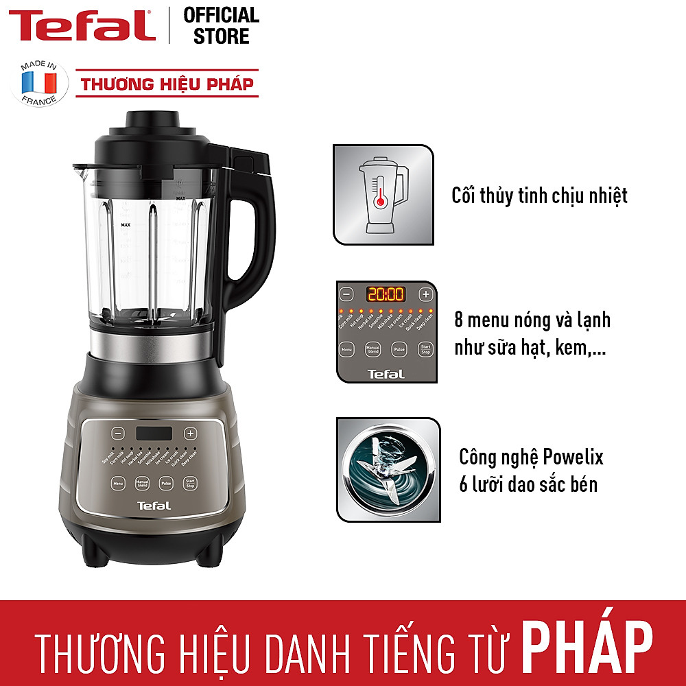 Combo Máy xay và làm sữa hạt đa năng Tefal BL967B66 + Nồi cơm điện Tefal  Easy Rice Plus RK736B68 - Hàng chính hãng