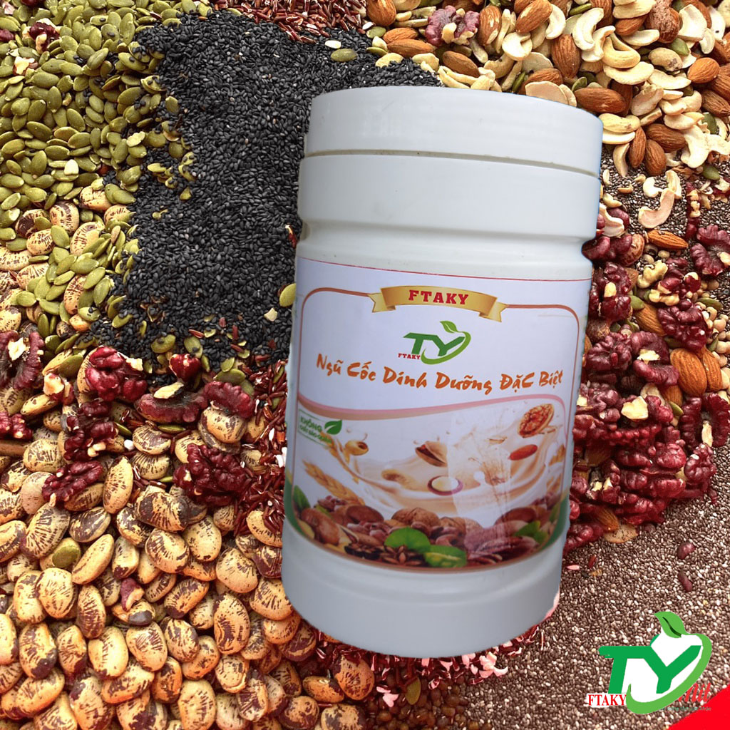 Ngũ cốc bột dinh dưỡng cao cấp 23 loại hạt hỗ trợ tăng cân, cung cấp dinh dưỡng cho bé và mẹ bầu hộp 500g
