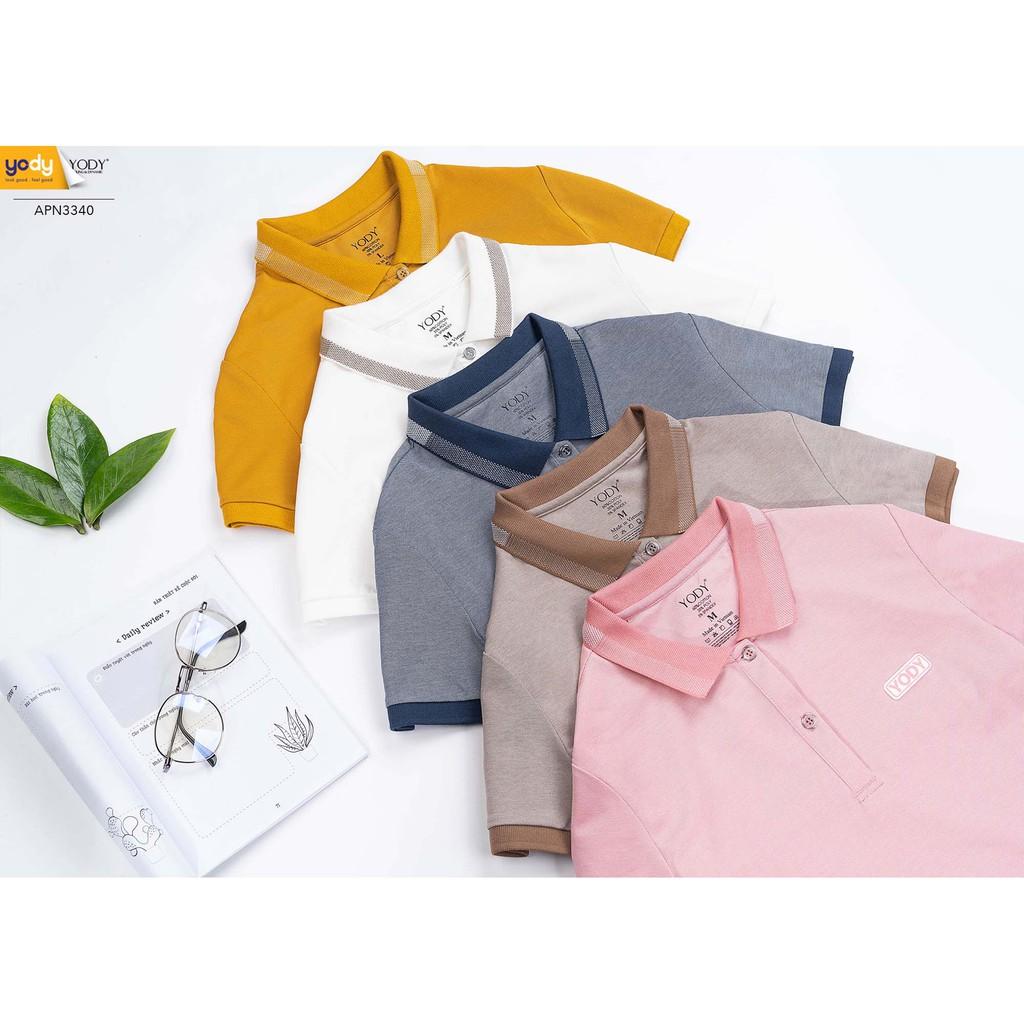 Áo Phông Polo Nữ YODY Tay Ngắn Phối Bo Chất Liệu Pique Mắt Chim Co Giãn Thoải Mái - APN3340