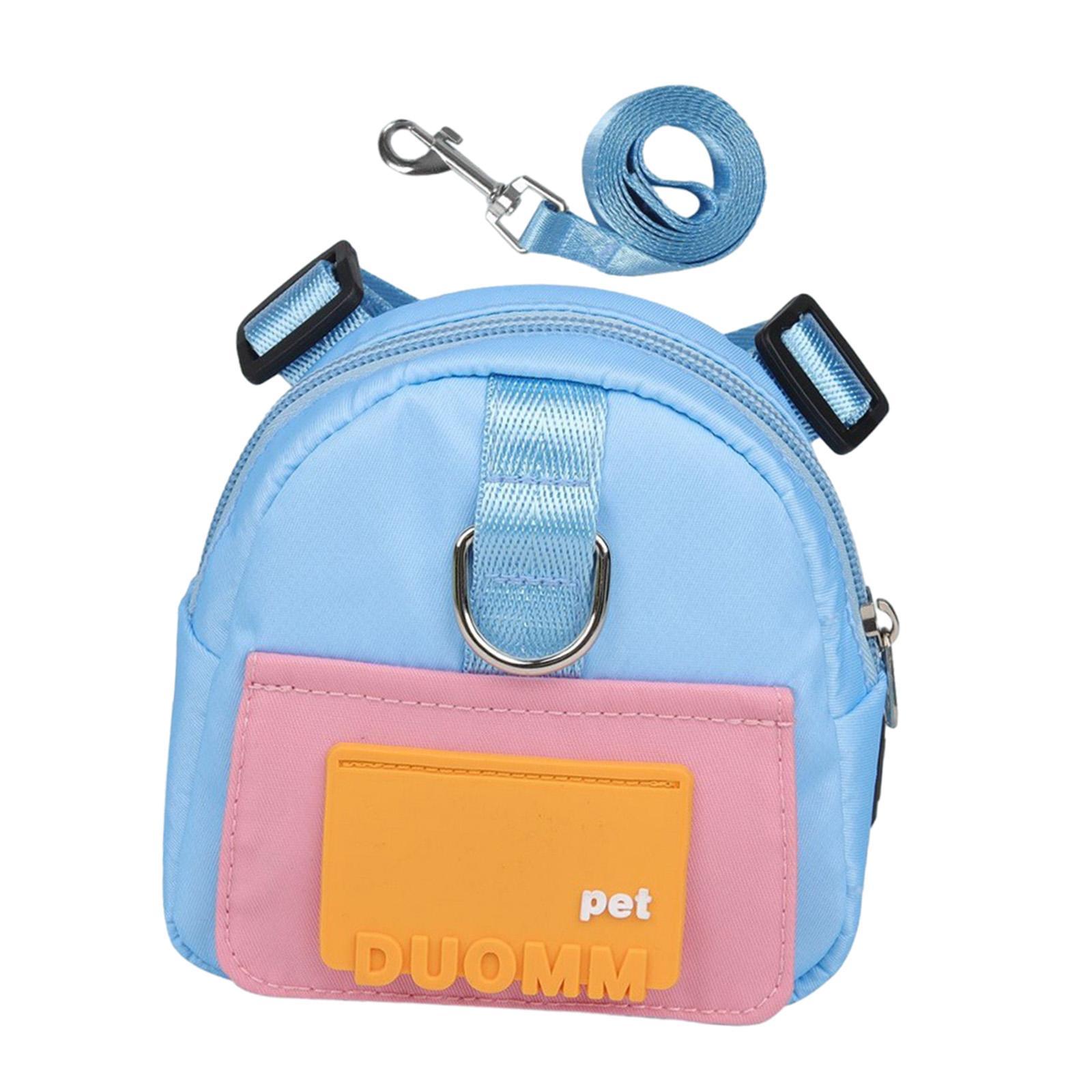 Dog Backpack Harness Dogs Puppy Bag with Harness Adjustable Puppy Dog Carriers with Leash for Daily Walking