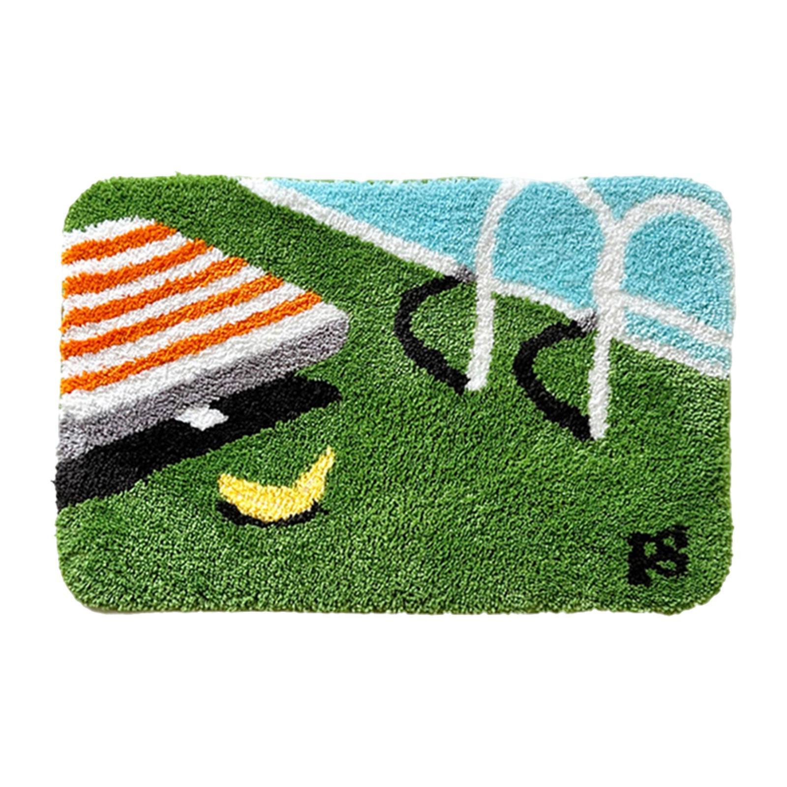 Bath Mat Floor Mat Front Door Mat Flocked Foot Pad Non Slip Water Absorbing Floor Bathmat Modern Bathroom Rug Bath Shower Mat