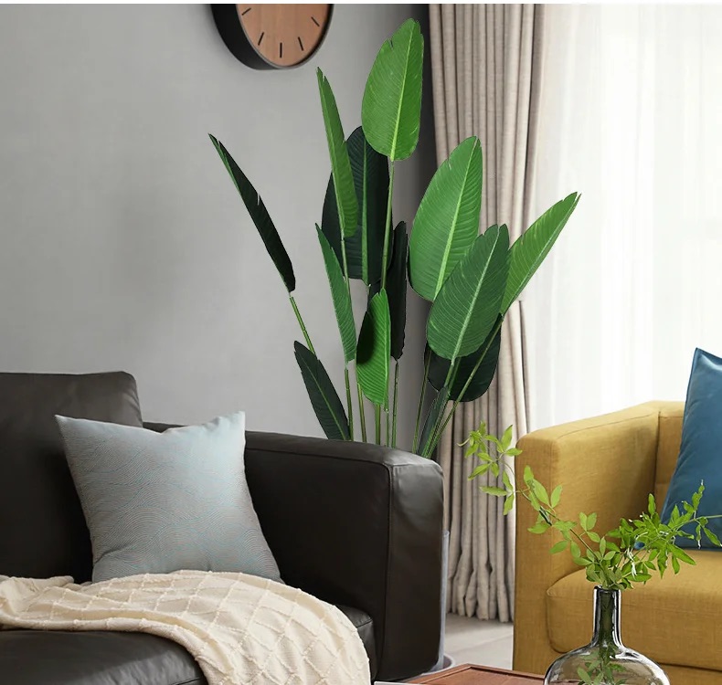 Cây chuối lá nhám xịn giả - Size 180cm - Cây giả, hoa lụa trang trí nhà cửa