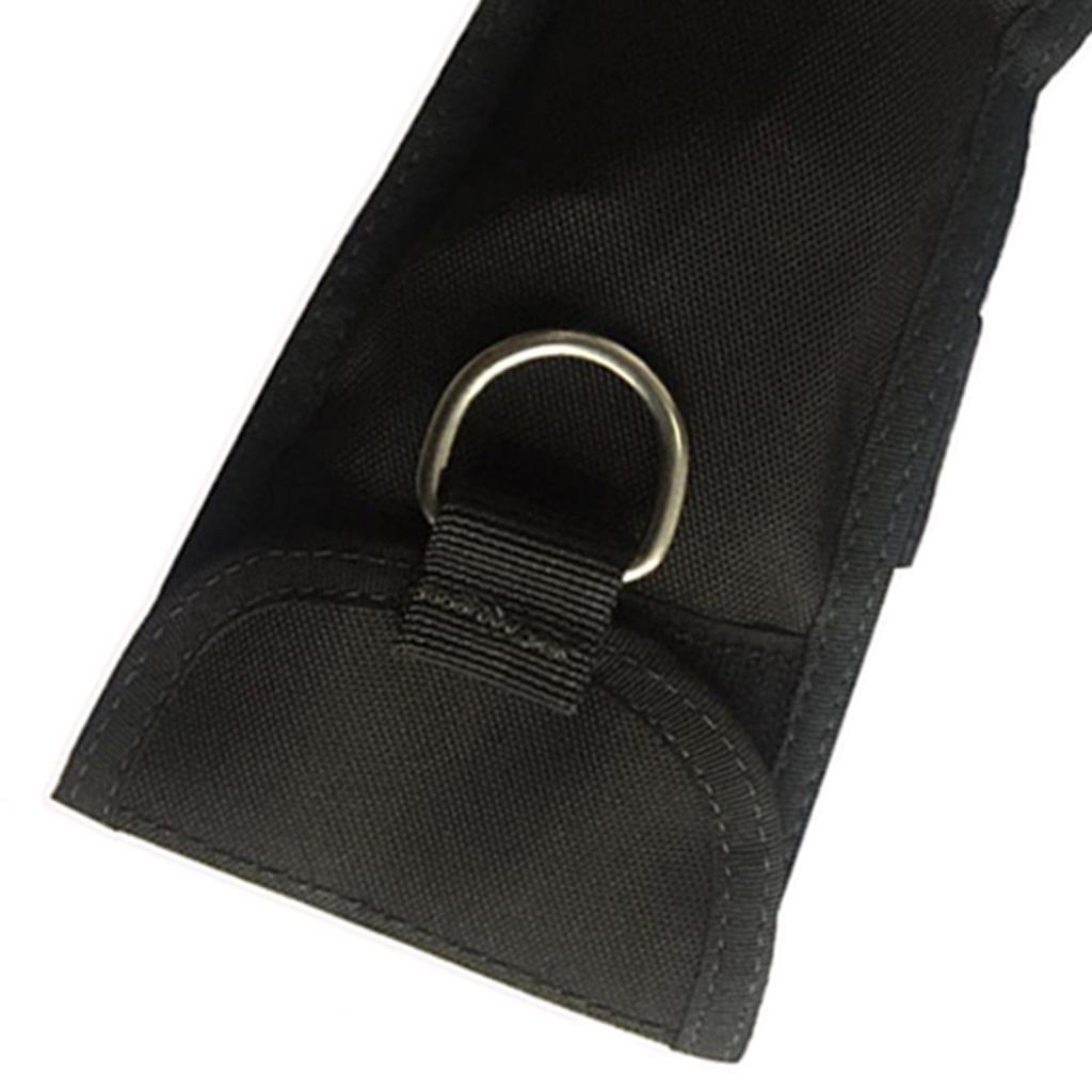 Scuba Diving Single Hook Webbing Clip & Storage Bag Black