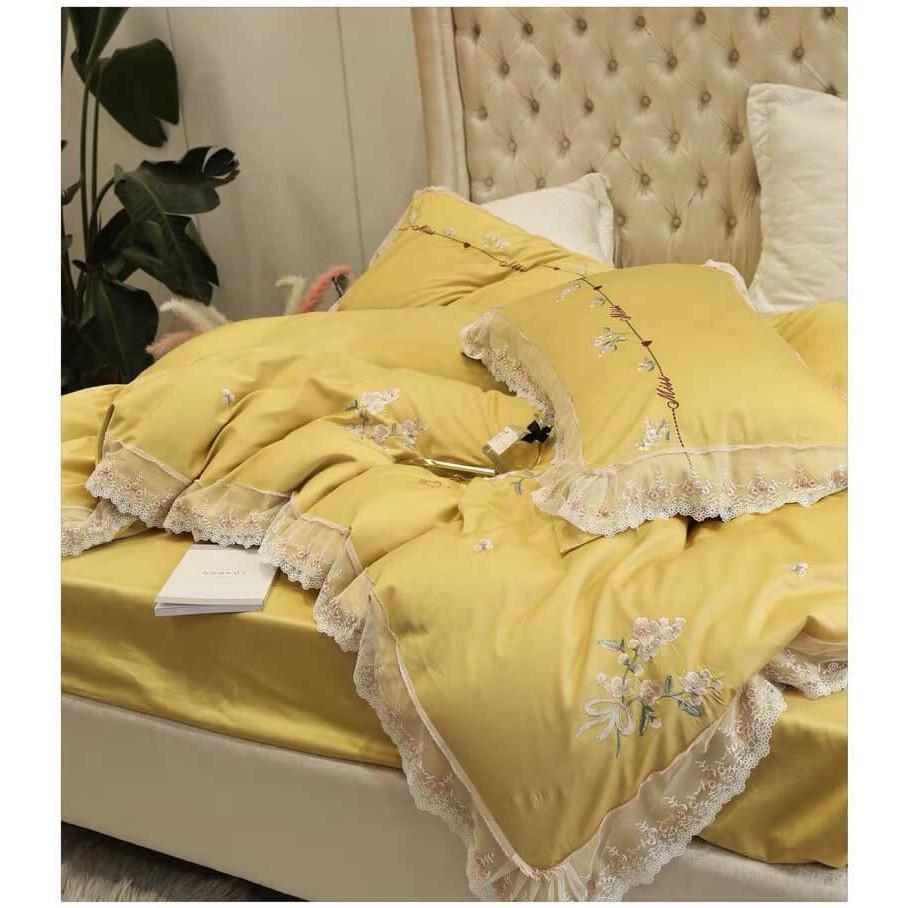 Bộ chăn ga gối BST lụa 6 món