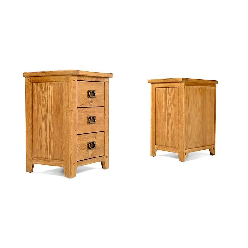 Tủ Đầu Giường Rustic 3 Hộc Gỗ Sồi IBIE
