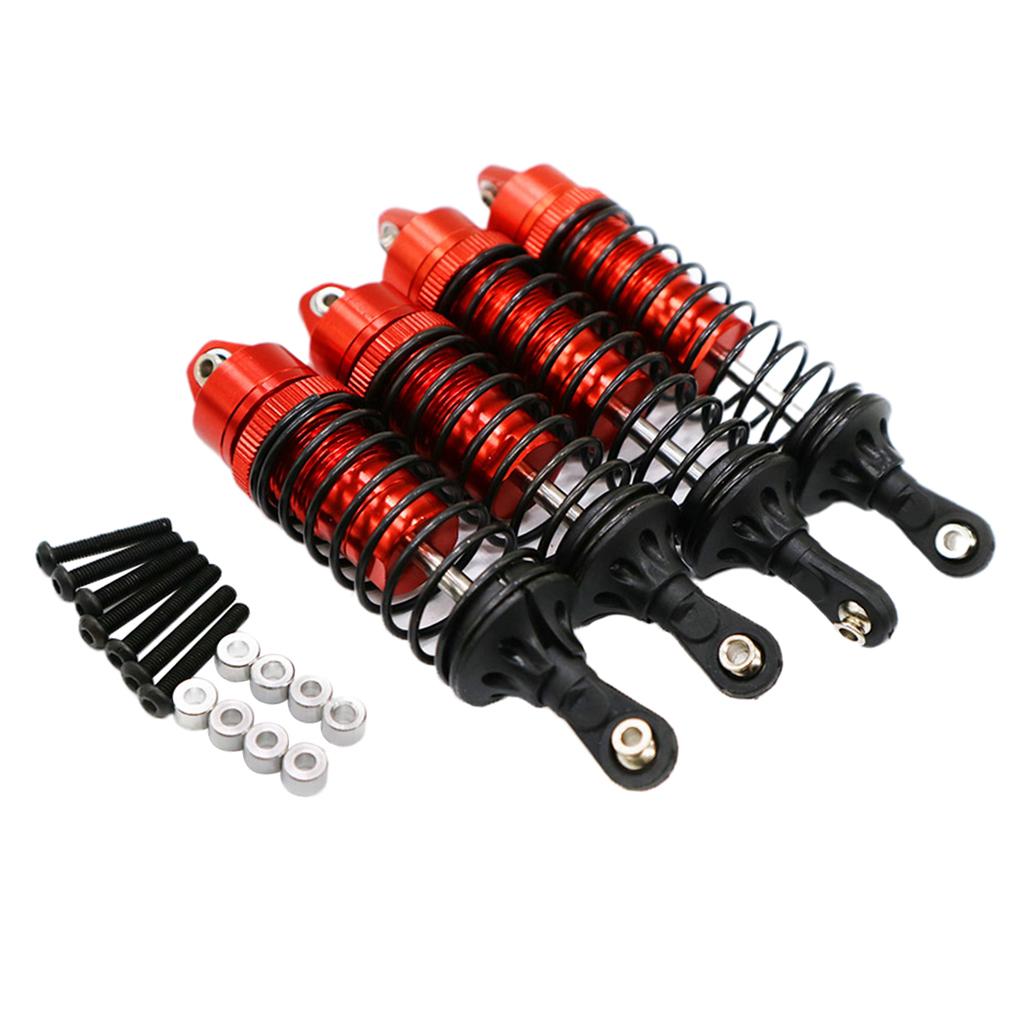 4X Đỏ Trước & Sau Lò Xo Giảm Sóc Giảm Chấn cho 1/10 Traxxas Chém 4WD