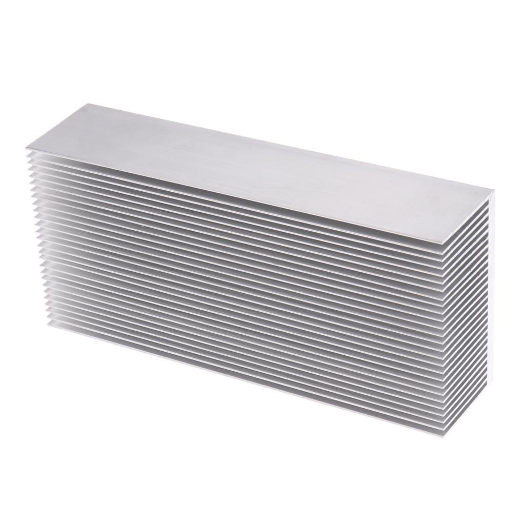 Aluminium Fan Heat Sink LED Fin Transistor Heat Sink 69X37X150mm Silver