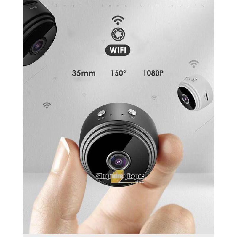 camera wifi chống trộm A9s Full HD 1080, xem từ xa trên điện thoại, có hồng ngoại quay ban đêm, dùng pin sạc